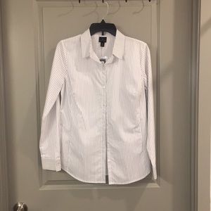 Worthington dress shirt black and white stripe